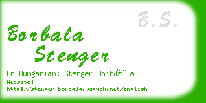 borbala stenger business card